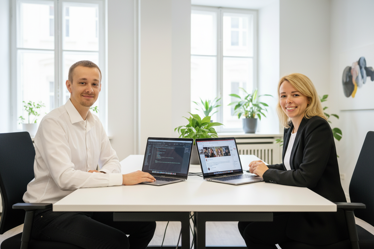 Cyril and Kateryna working together